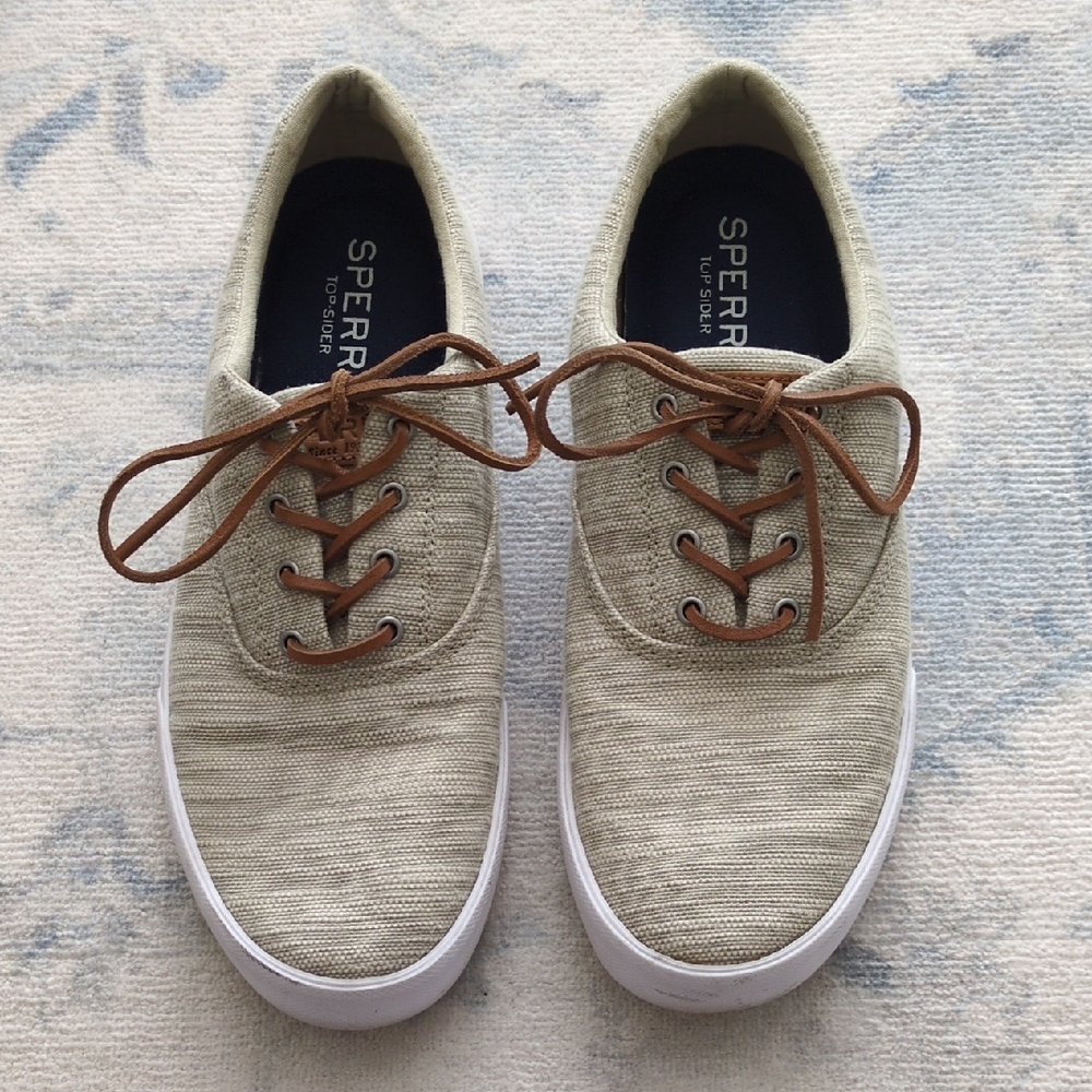 Sperry Men's Beige Canvas Sneakers